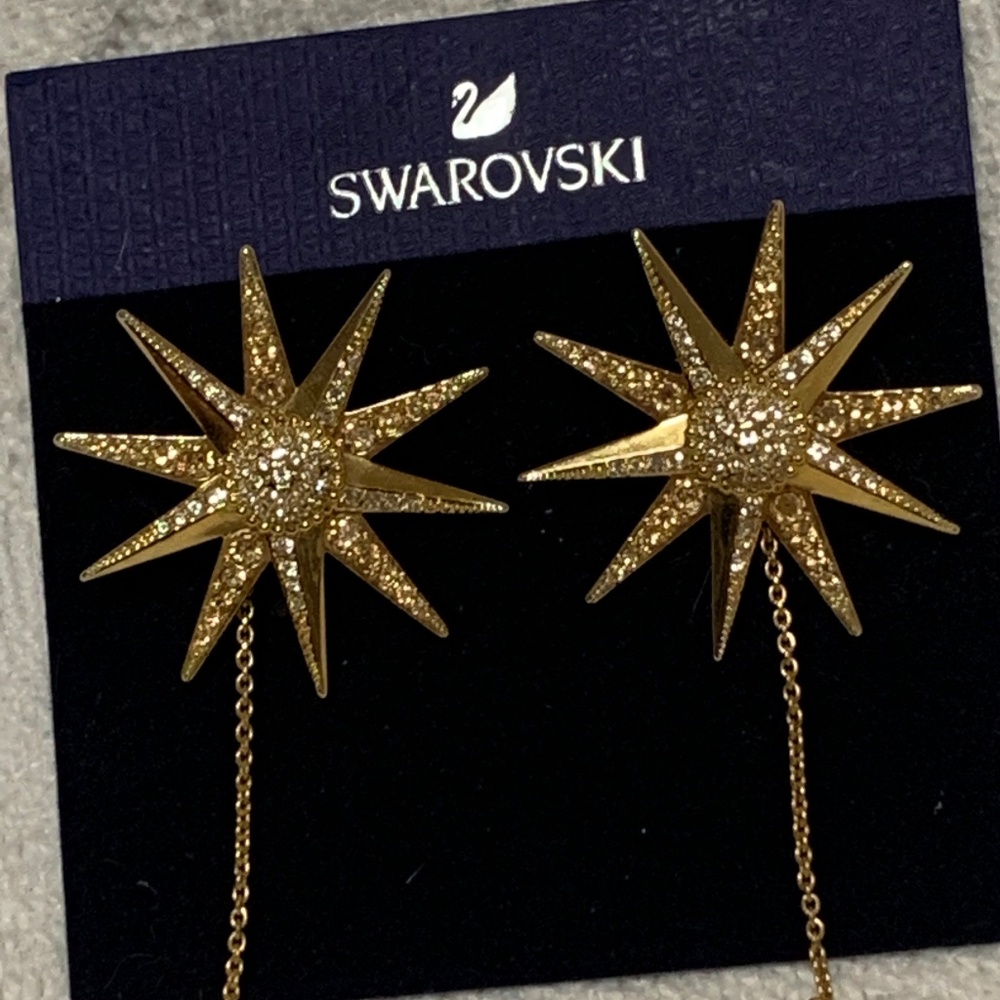Swarovski sunburst earrings